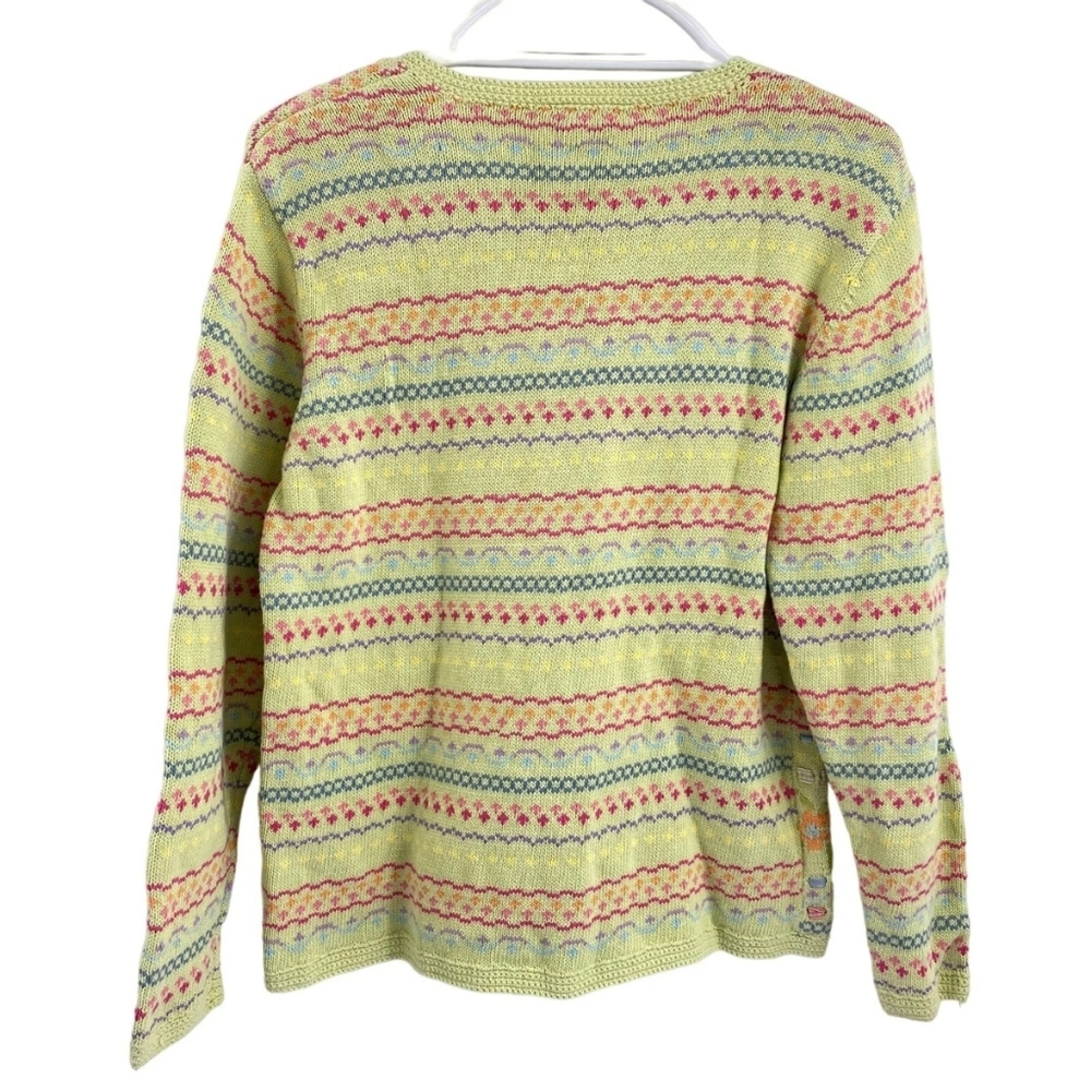 ****Vintage Talbots Light Green Patterned Button … - image 8